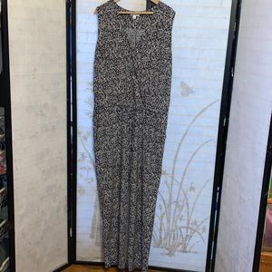New York & Company Black and White Jumpsuit